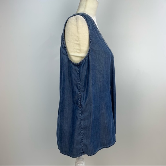 Anthropologie Holding Horses Stitched Chambray Top - Picture 5 of 12